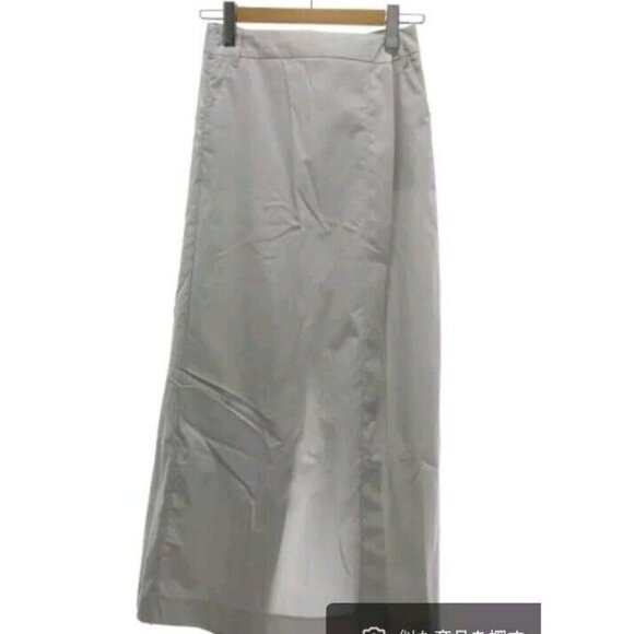 Zara Pants Xs Gray  Pareo Wrap Waist 14"  Straight Wide Leg Flowy 7385 423 - Picture 8 of 9